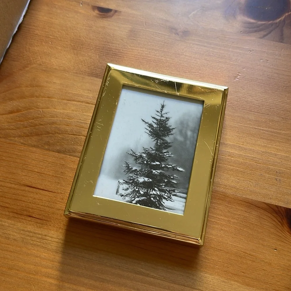 Restoration Hardware gold metal ornament picture frame